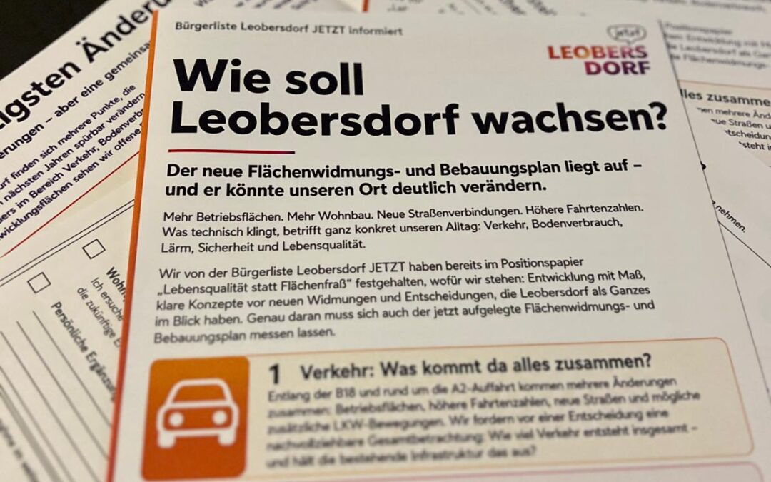 Informationsoffensive zum Flächenwidmungsplan