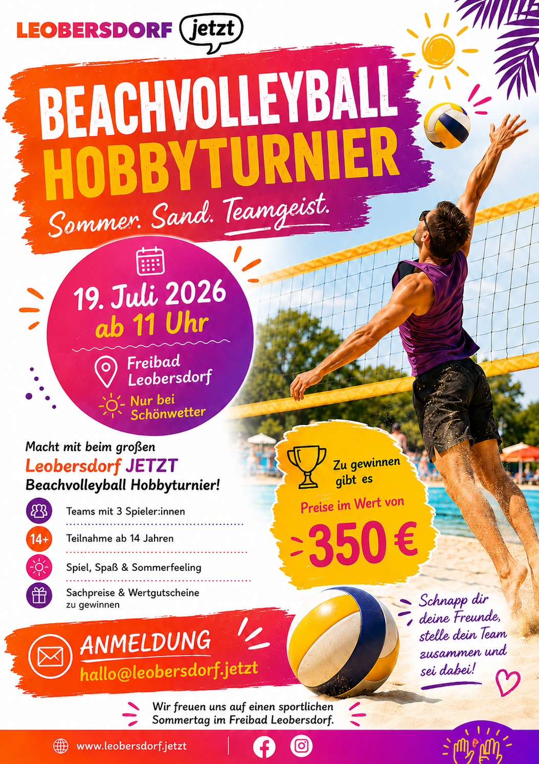 Einladung zum Beachvolleyball Hobbyturnier